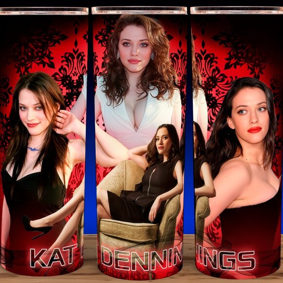 Kat Dennings Celebrity Black Dress Cup Mug Tumbler 20oz - Picture 1 of 3